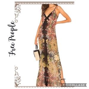 Free People Wildflower Printed Maxi Slip Dress